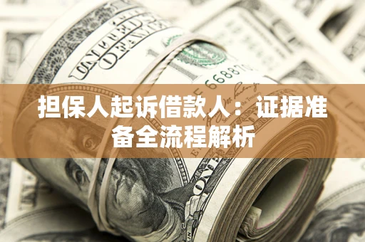 武汉担保人起诉借款人：证据准备全流程解析