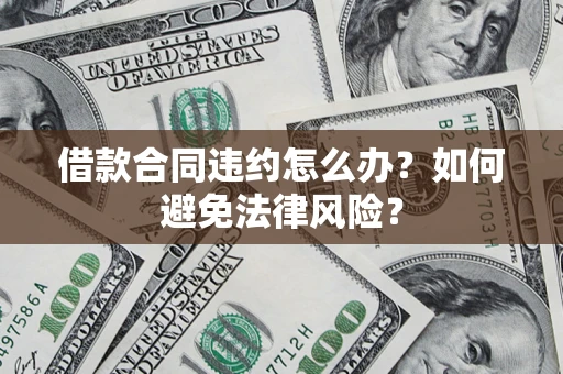 武汉借款合同违约怎么办？如何避免法律风险？