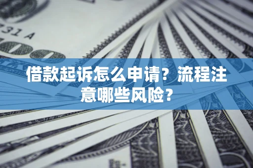 武汉借款起诉怎么申请？流程注意哪些风险？