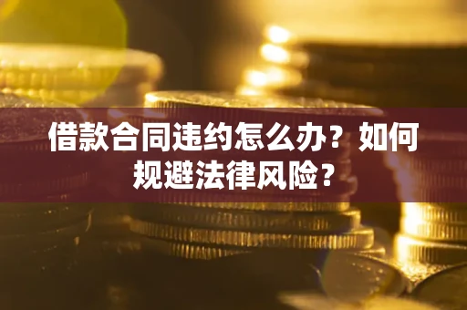 武汉借款合同违约怎么办？如何规避法律风险？