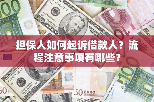 武汉担保人如何起诉借款人？流程注意事项有哪些？